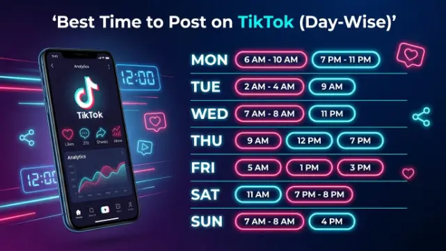 Best Time to Post on TikTok (Day-Wise)