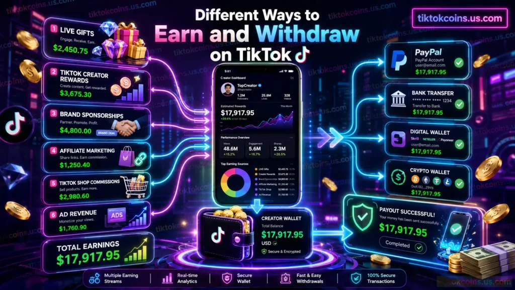 Different Ways to Earn and Withdraw on TikTok